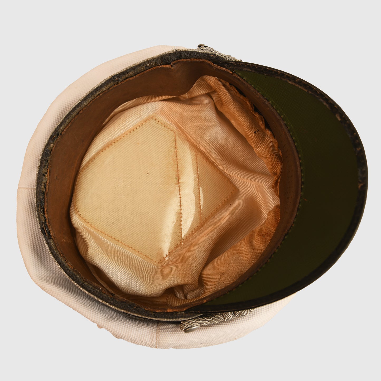 German WWII Luftwaffe Officer’s White Top Visor Cap