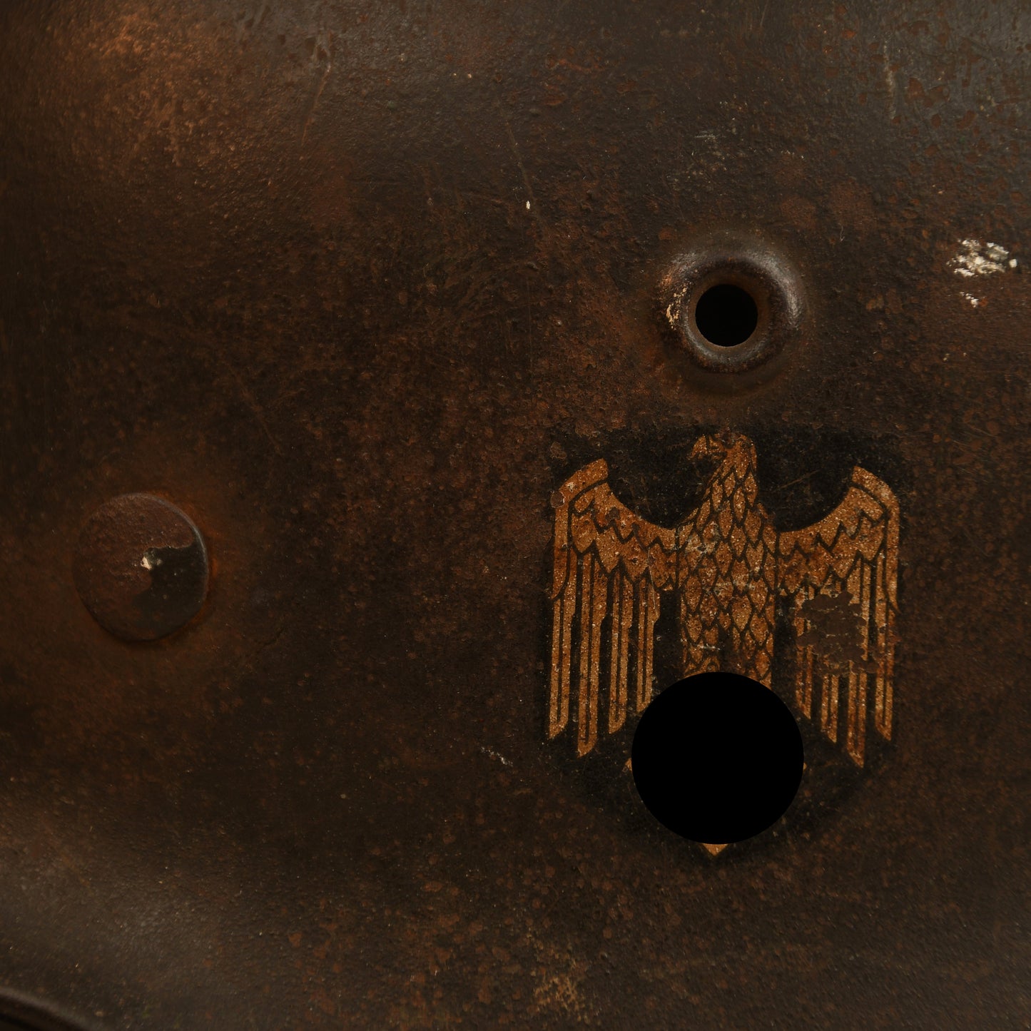German WWII M40 Single Decal Combat Helmet