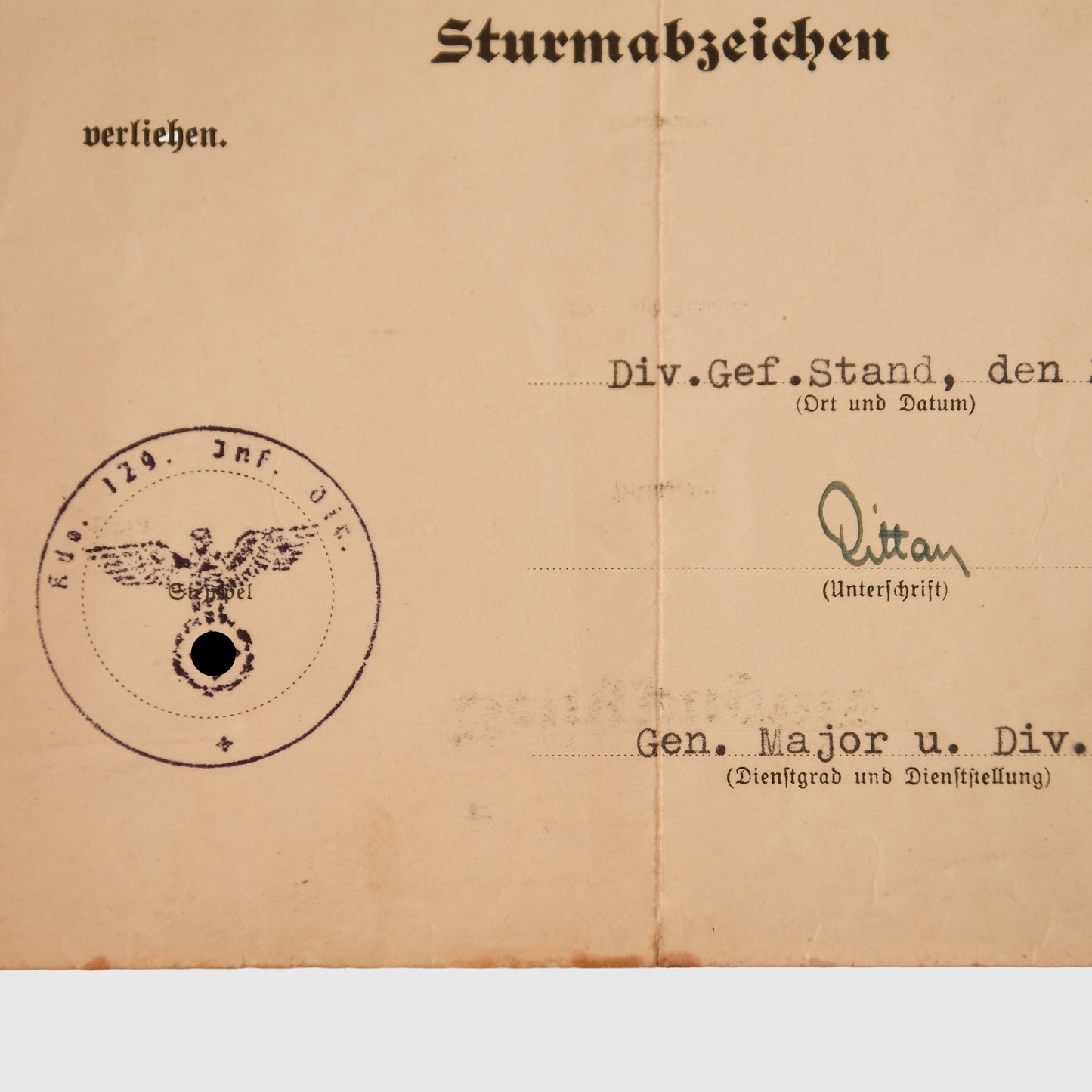 German WWII Grossdeutschland Paperwork Grouping