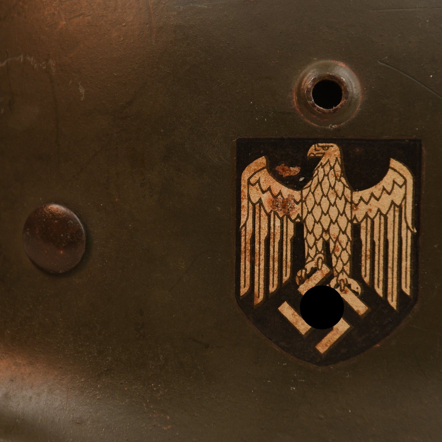 German WWII Army Double Decal M35 Combat Helmet