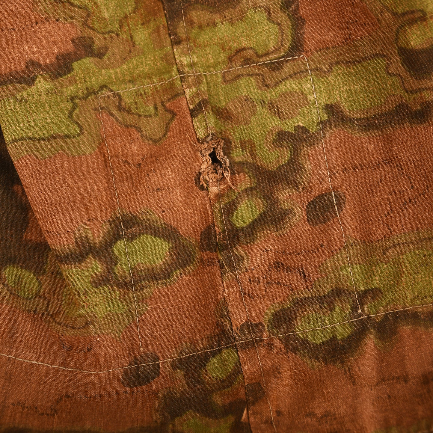 German WWII Waffen SS RB Numbered Oak Leaf Zeltbahn
