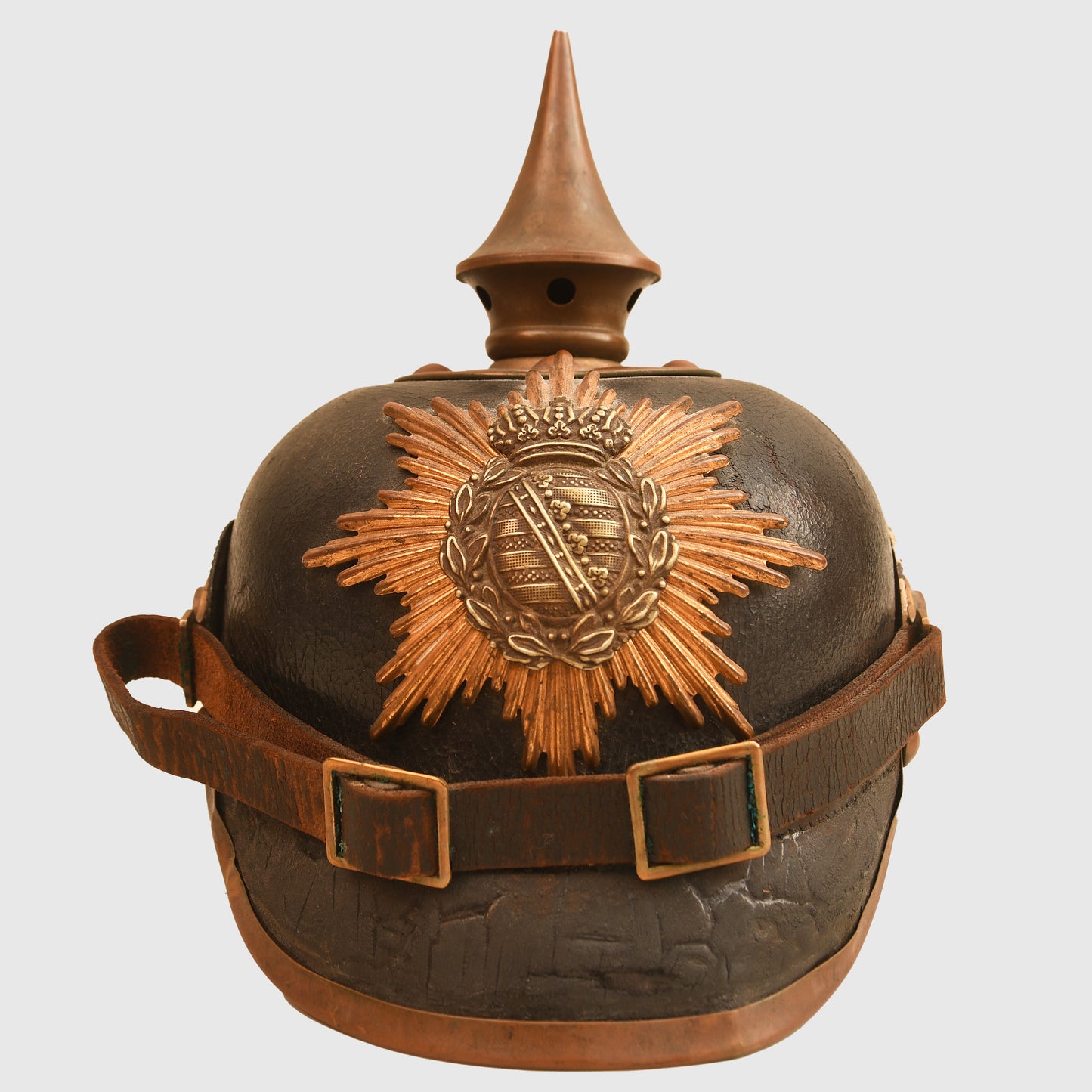 German WWI Saxon Enlisted Ranks Pickelhaube