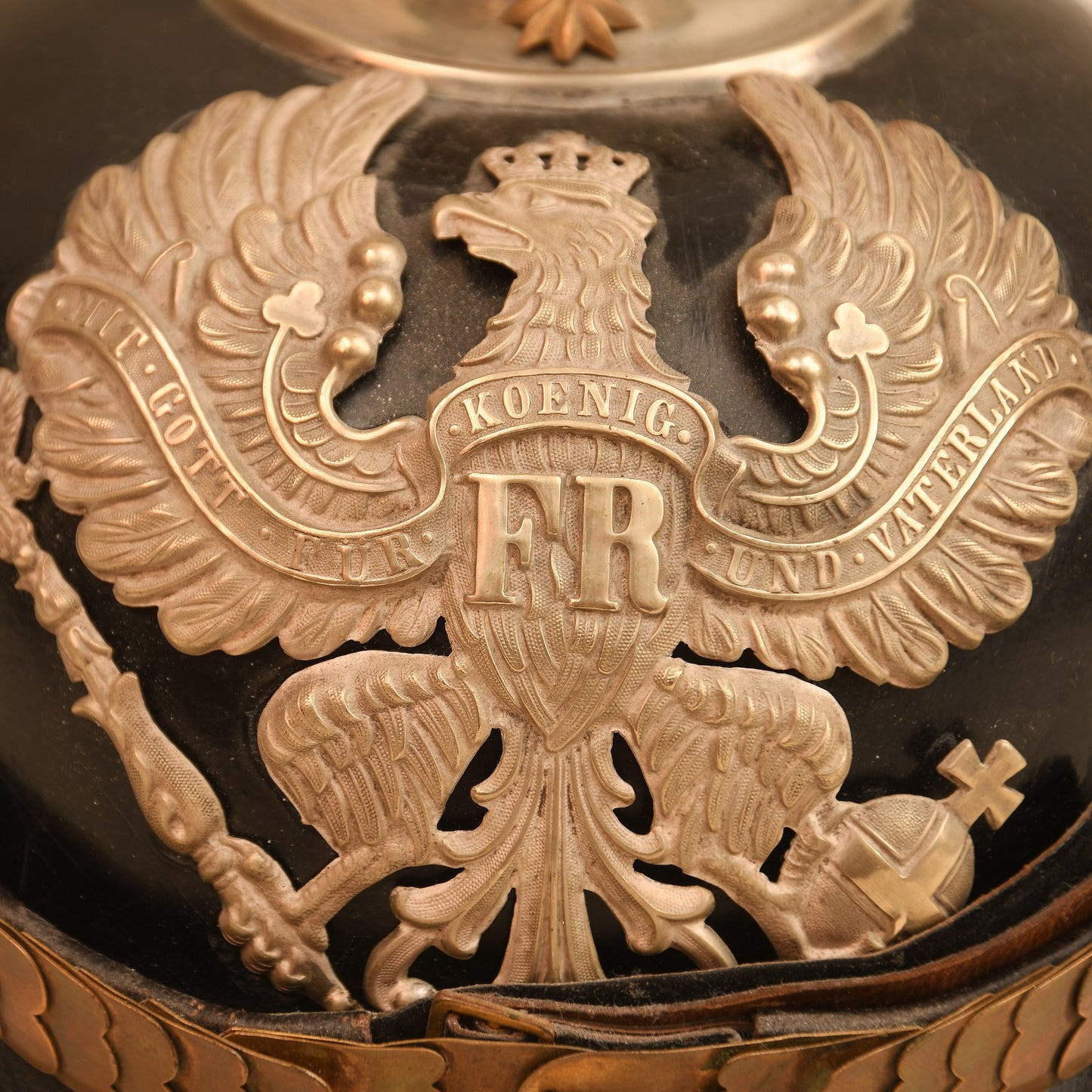German WWI Prussian Pioneer Battalion Officers Pickelhaube