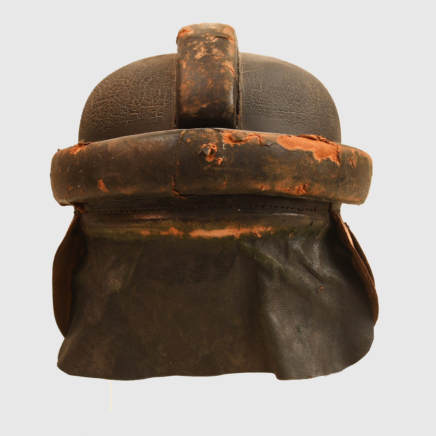 German WWI Aviators Leather Flying Helmet and Photograph