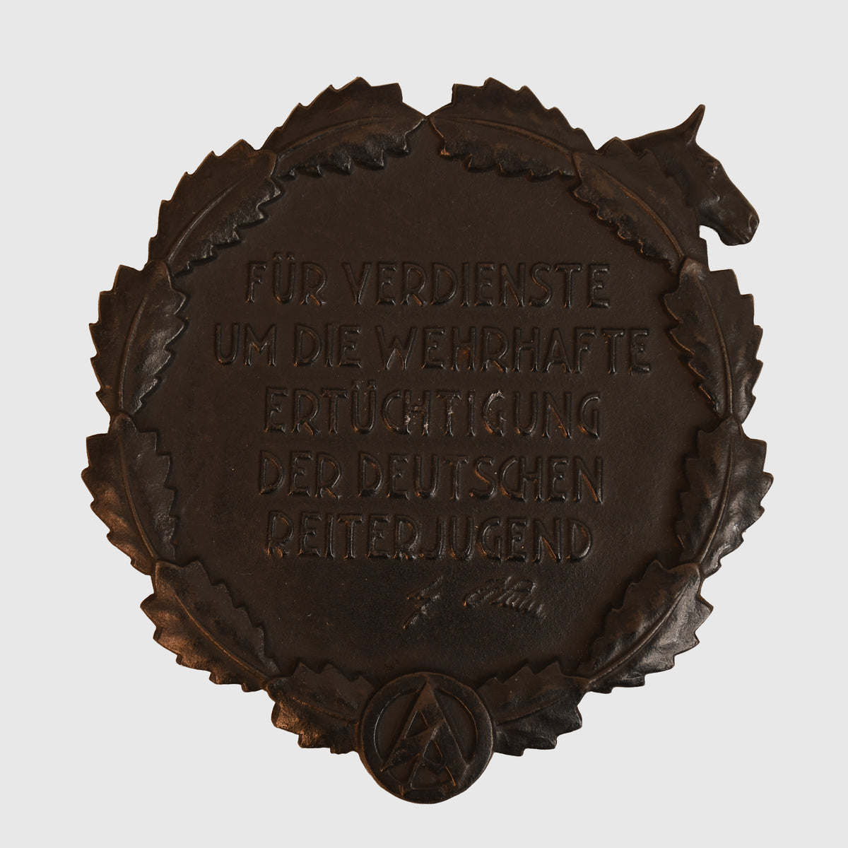 GERMAN WWII SA RIDING PLAQUE