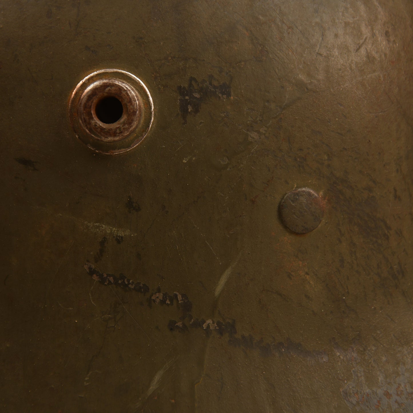 German WWI M17 Helmet with Remains of Post Home Label