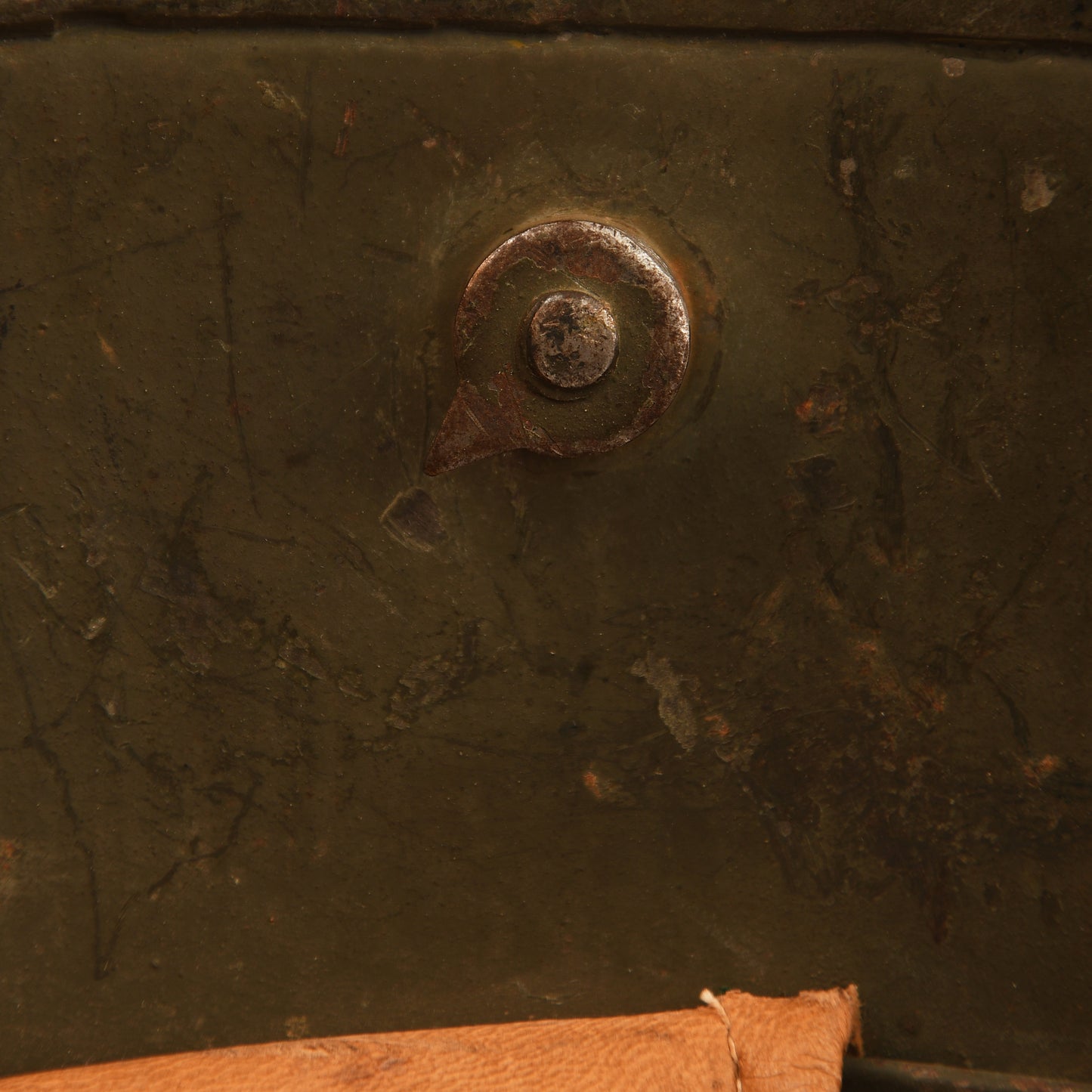 German WWI M17 Helmet with Remains of Post Home Label