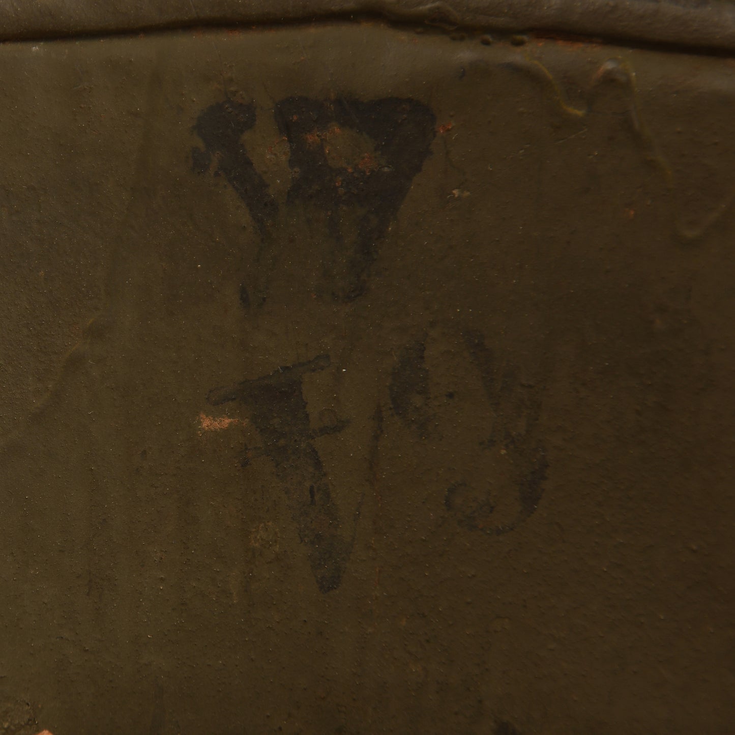 German WWI M17 Helmet with Remains of Post Home Label