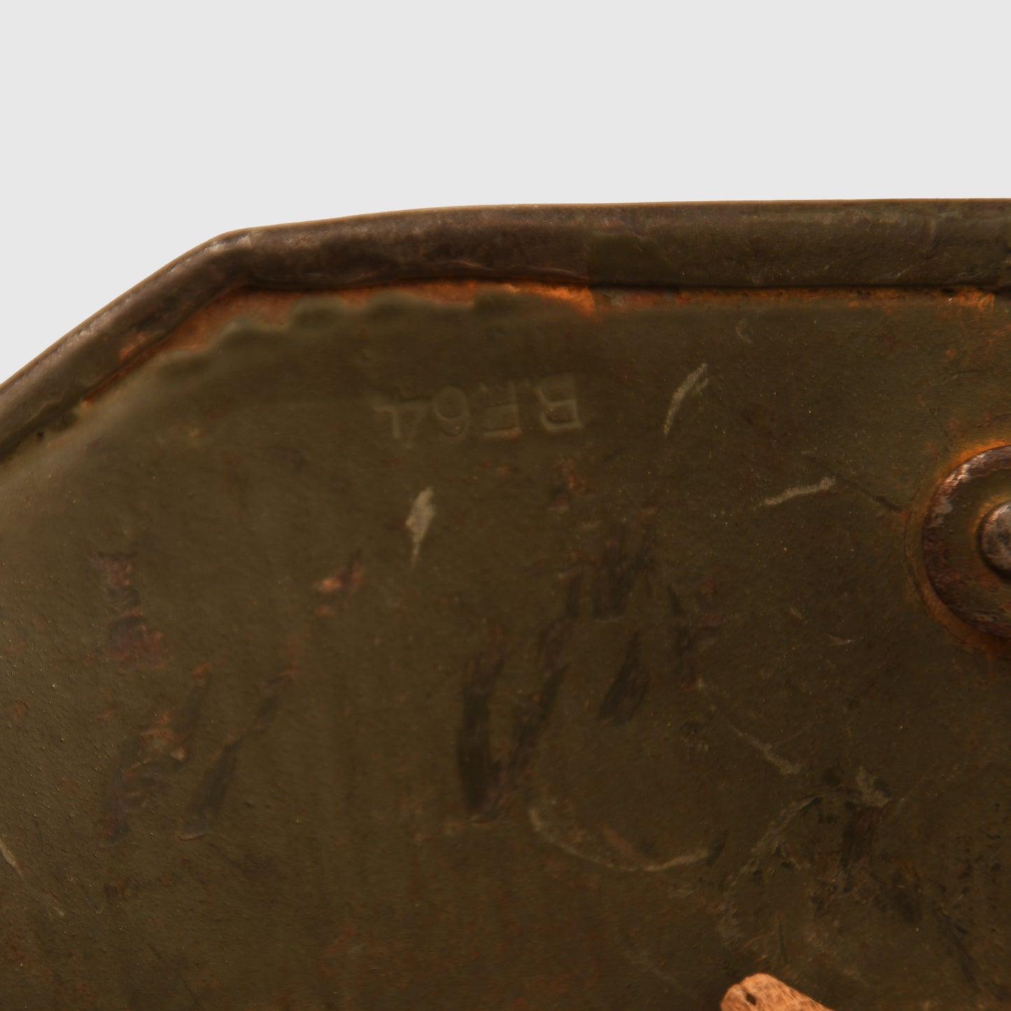 German WWI M17 Helmet with Remains of Post Home Label
