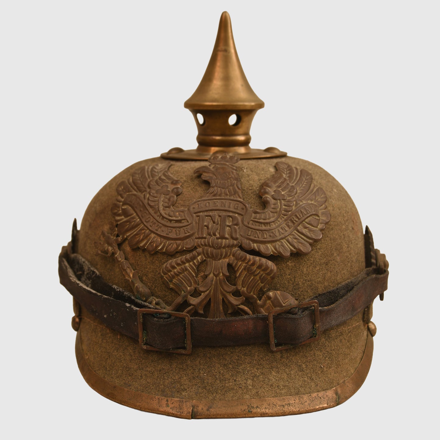 German WWI Prussian Felt Ersatz Pickelhaube