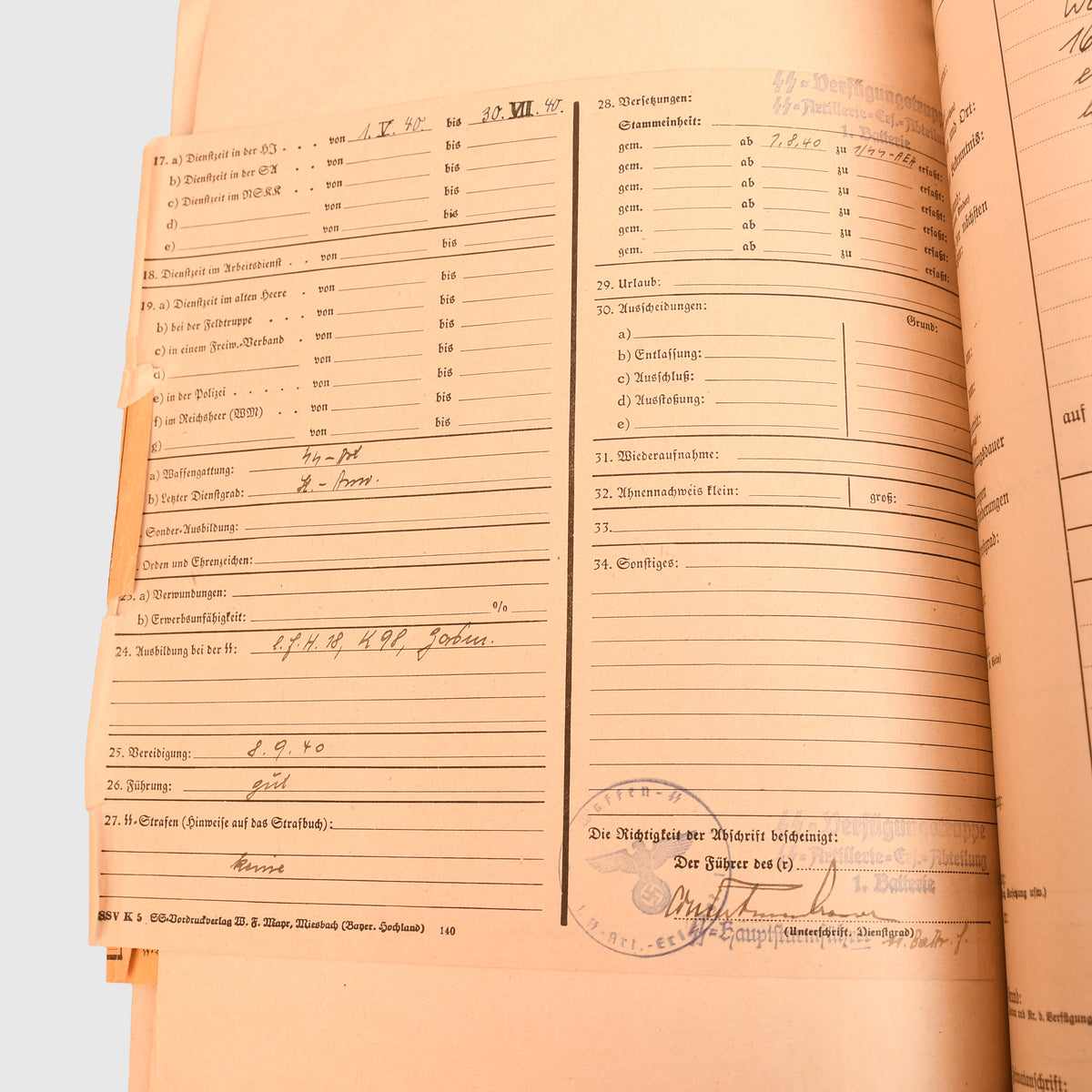 GERMAN WWII LEIBSTANDARTE ADOLF HITLER COMPLETE FILE