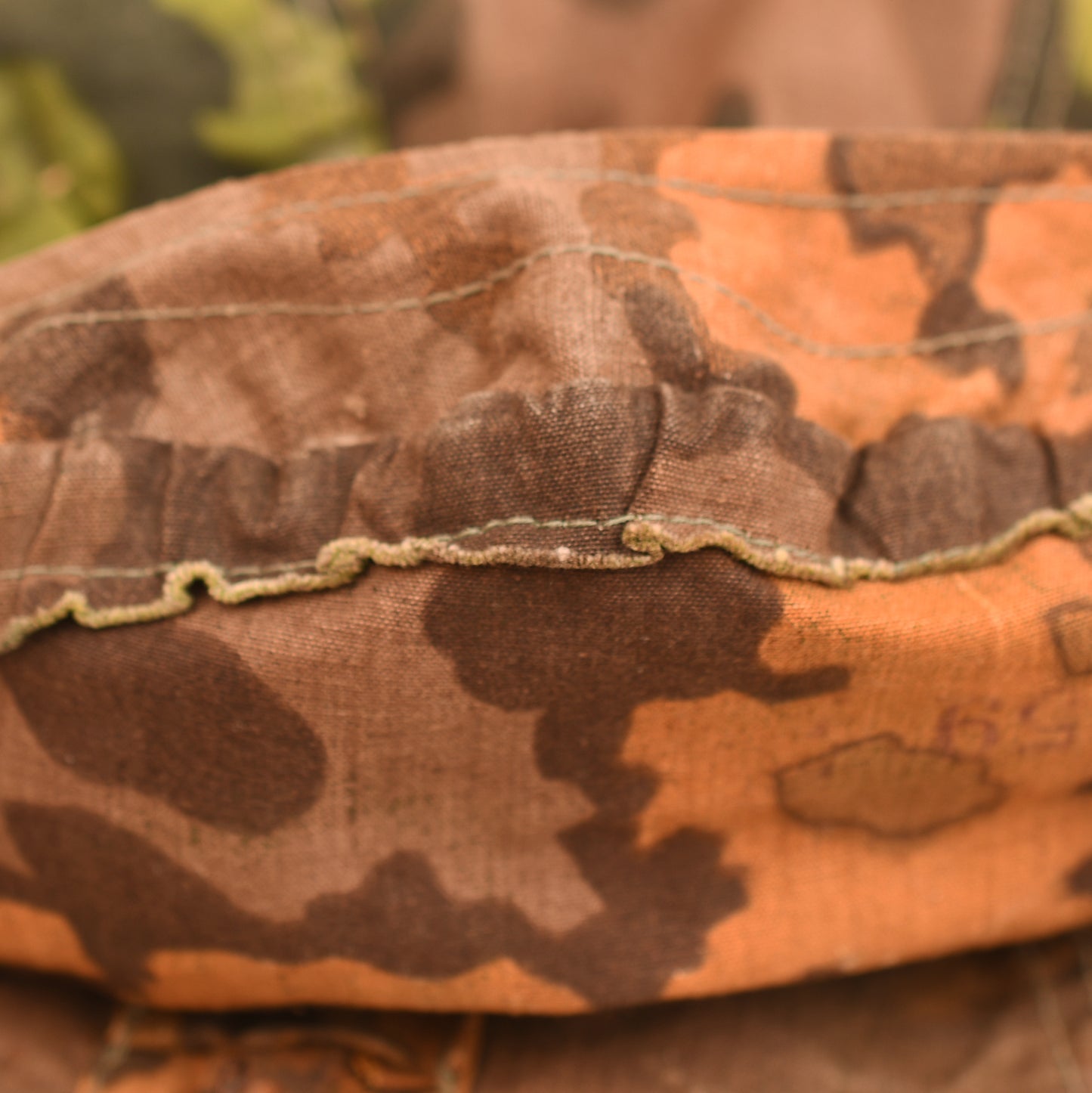 German WWII Waffen-SS Oakleaf Helmet Cover