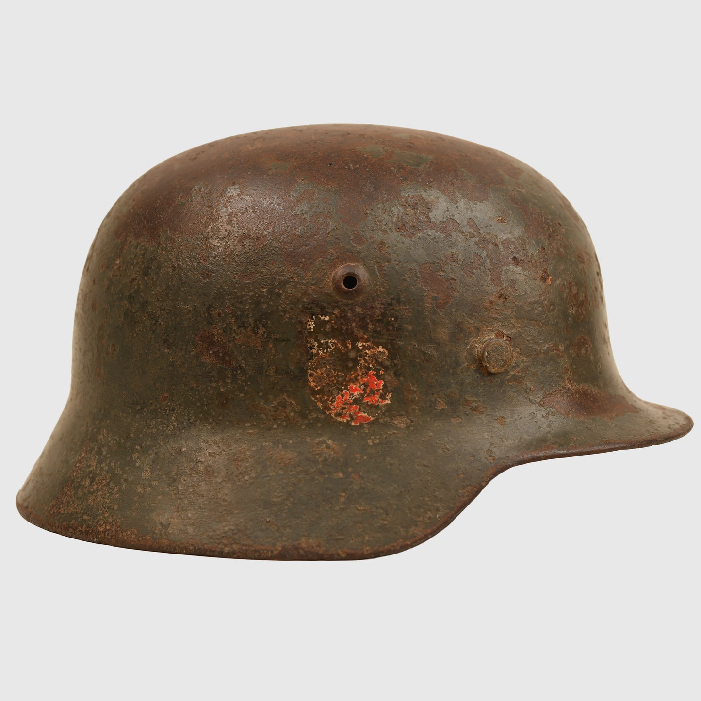 German WWII Army Double Decal Combat Helmet