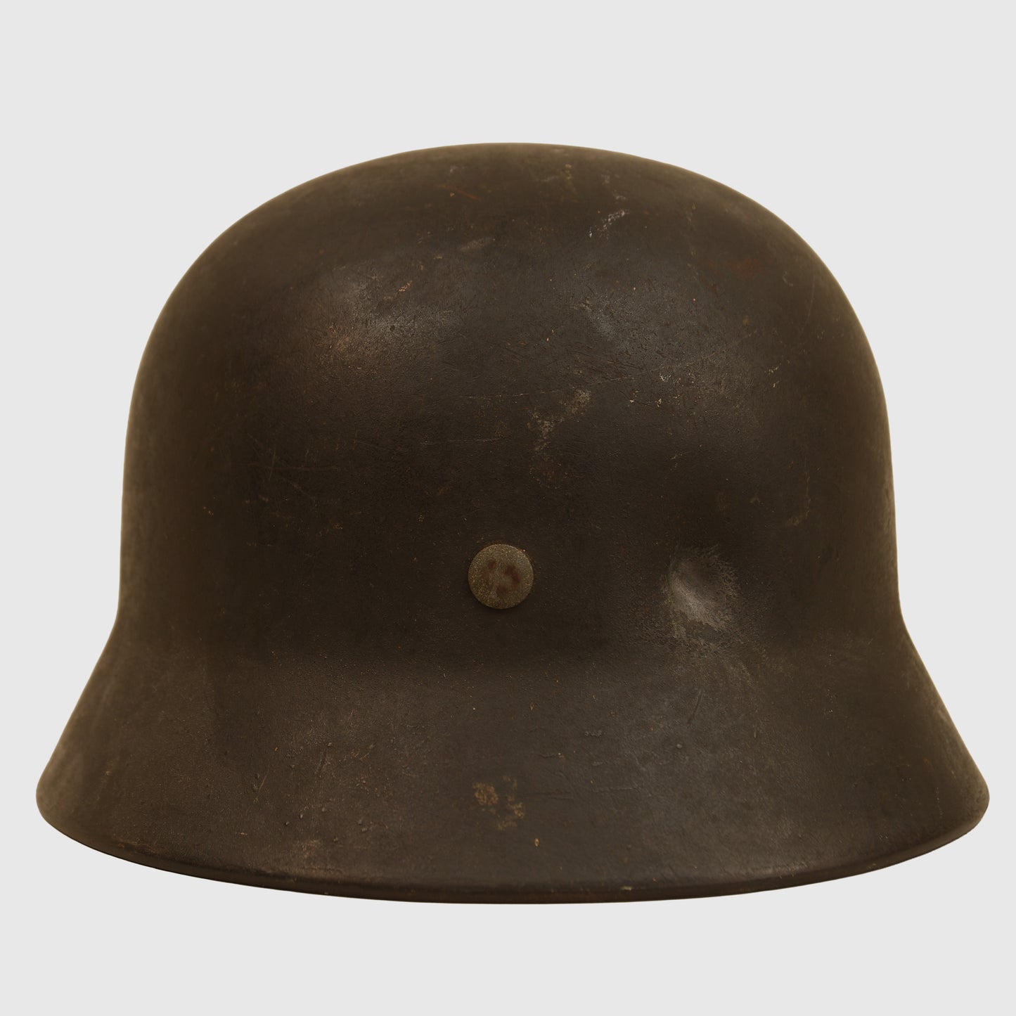 German WWII Single Decal Army M.40 Helmet – Battle Damaged