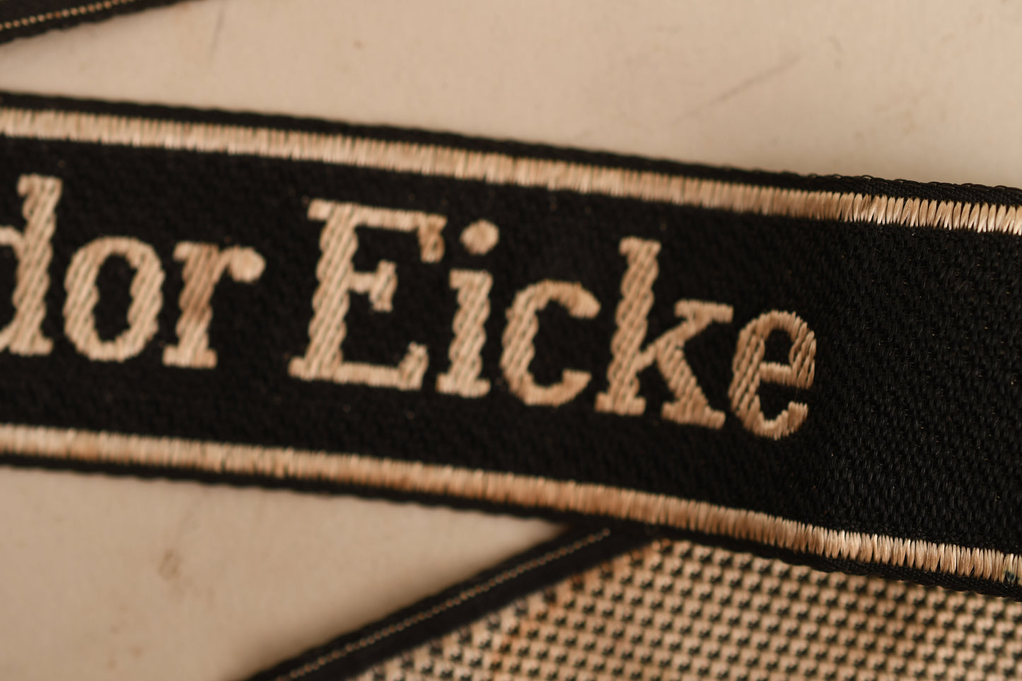 German WWII Theodor Eicke SS Enlisted Ranks Cuff Title