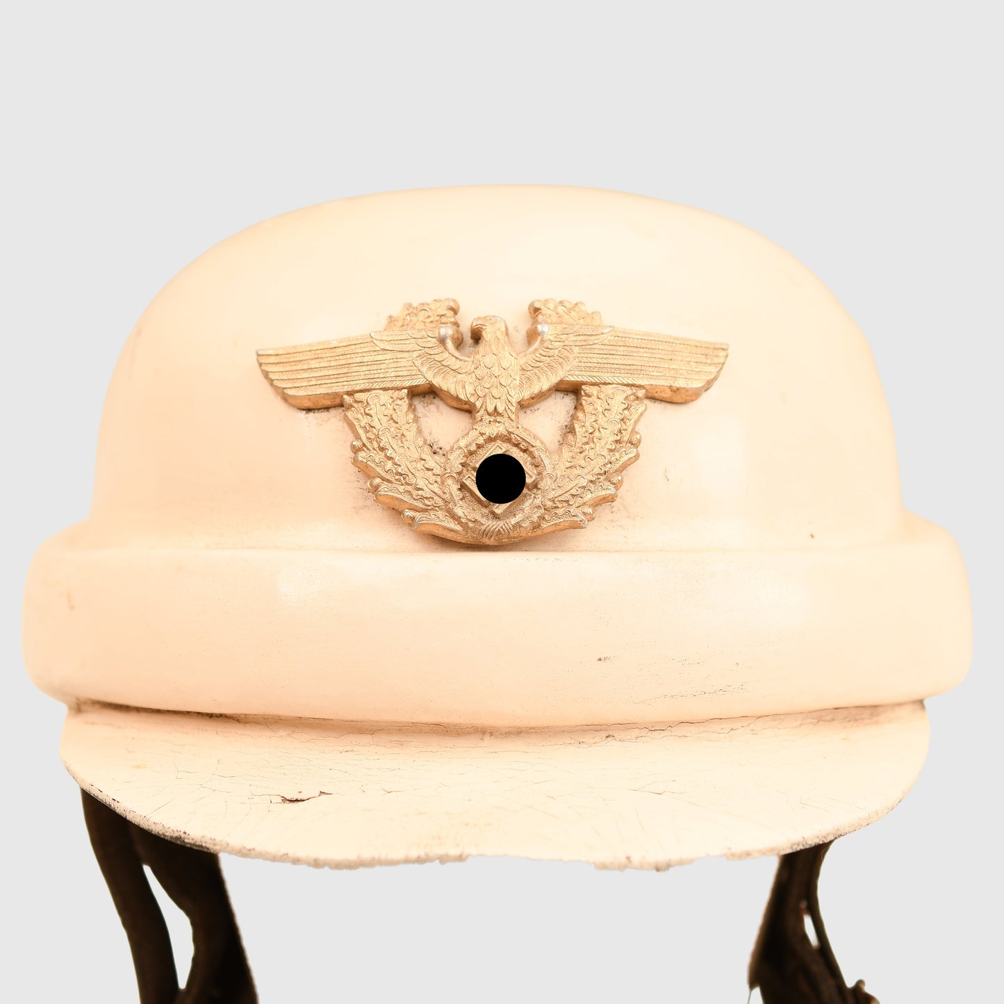 German WWII Police Motorcycle Parade Crash Helmet in White