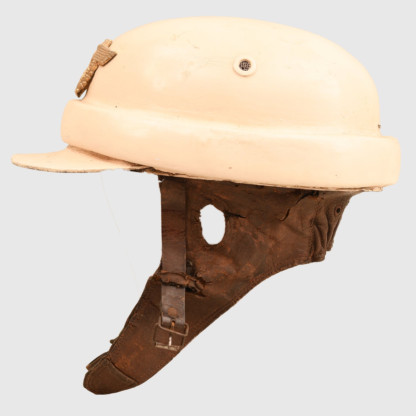 German WWII Police Motorcycle Parade Crash Helmet in White