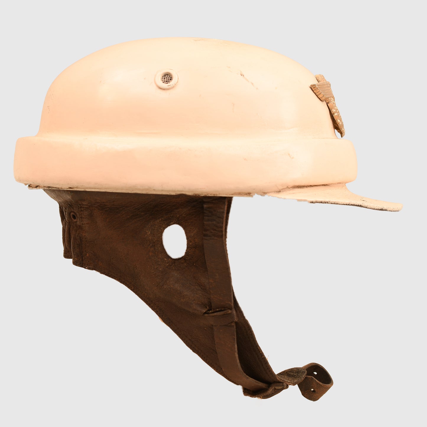 German WWII Police Motorcycle Parade Crash Helmet in White