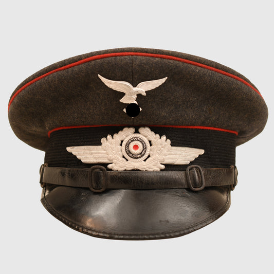 German WWII Luftwaffe NCO/Mans Flak Visor Cap