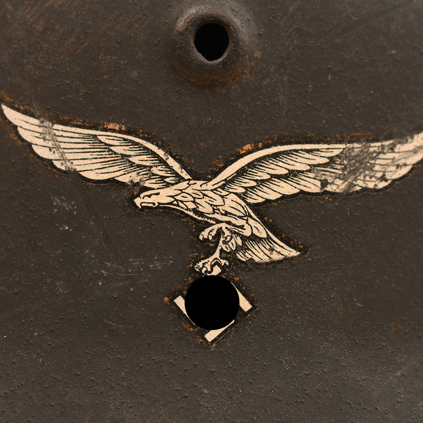 German WWII Luftwaffe M.40 Single Decal Combat Helmet