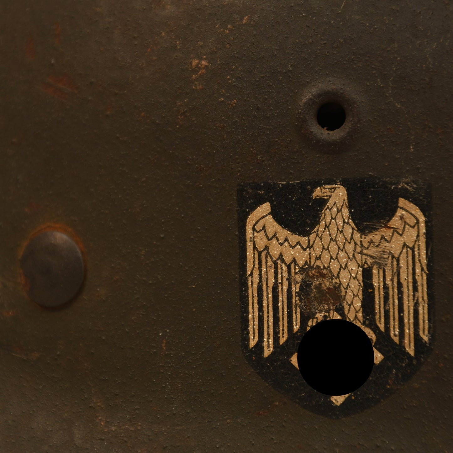 German WWII Army M.42 Single Decal Combat Helmet