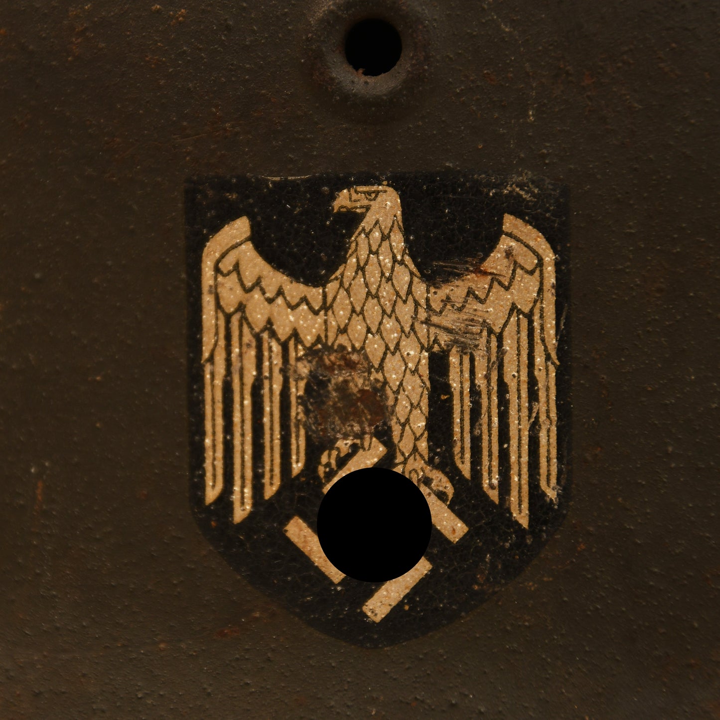 German WWII Army M.42 Single Decal Combat Helmet