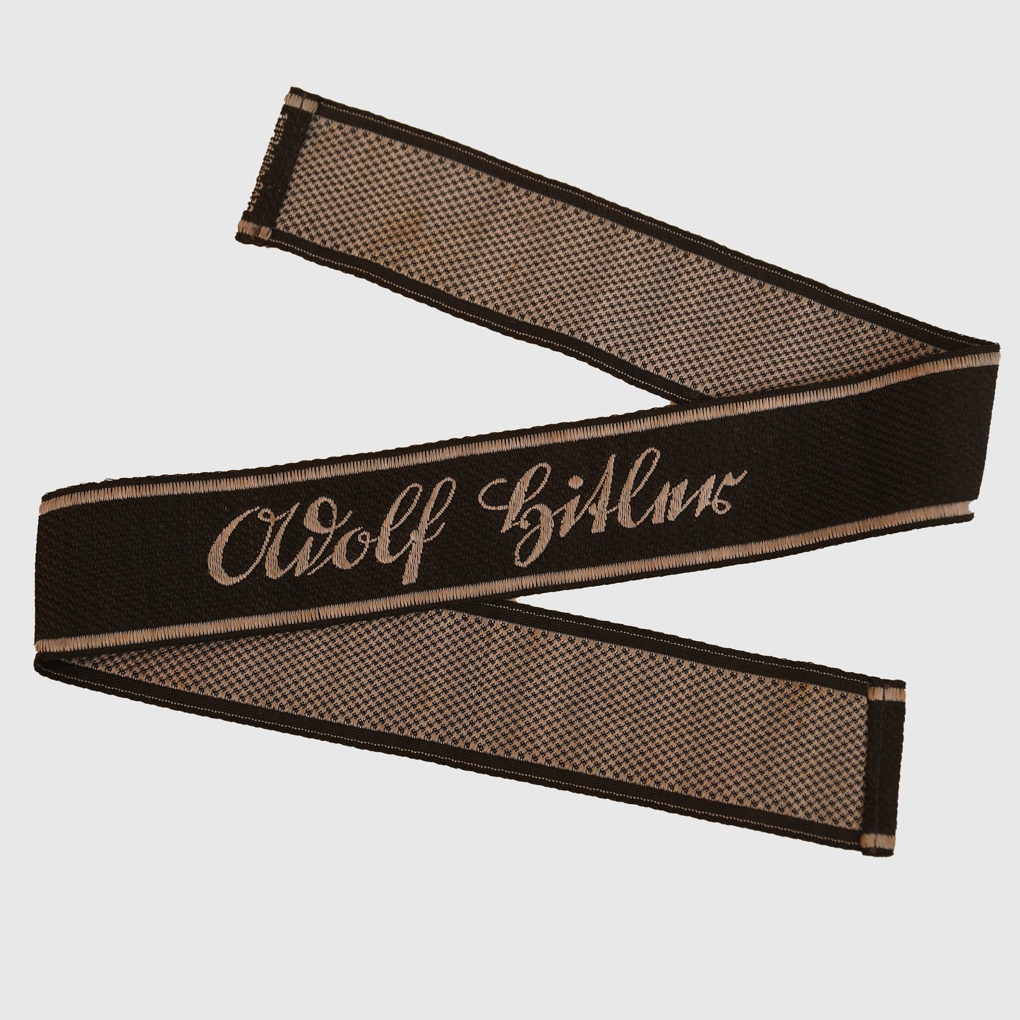 German WWII “Adolf Hitler” Waffen-SS Enlisted Man’s Cuff Title