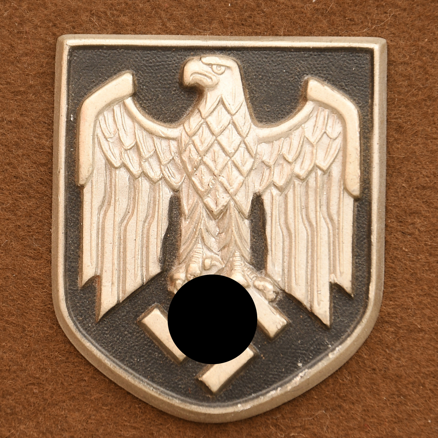 German WWII Afrika Korps Army Trophelm, Mint Condition