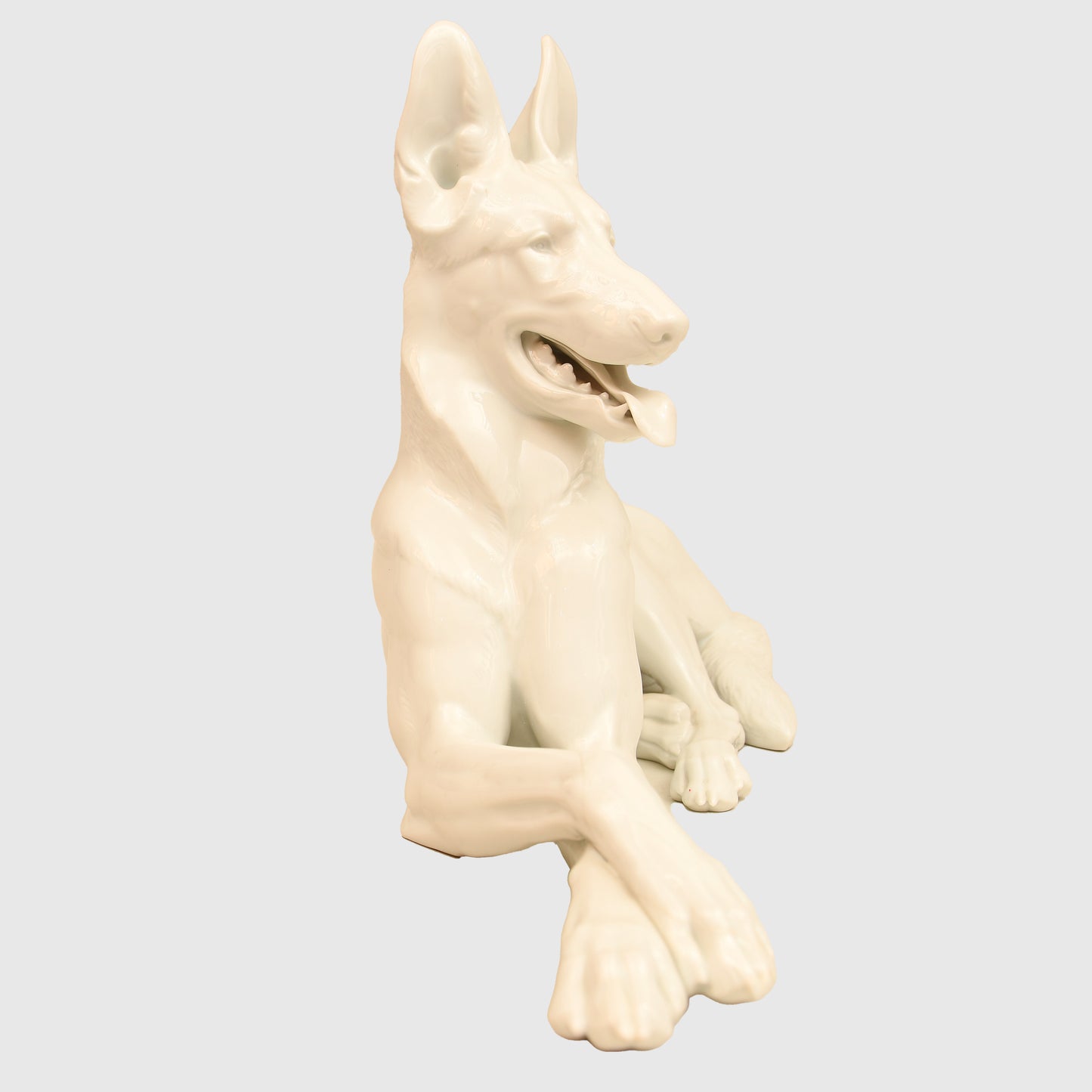 German WWII Allach Porcelain – German Shepherd by Theodor Kärner