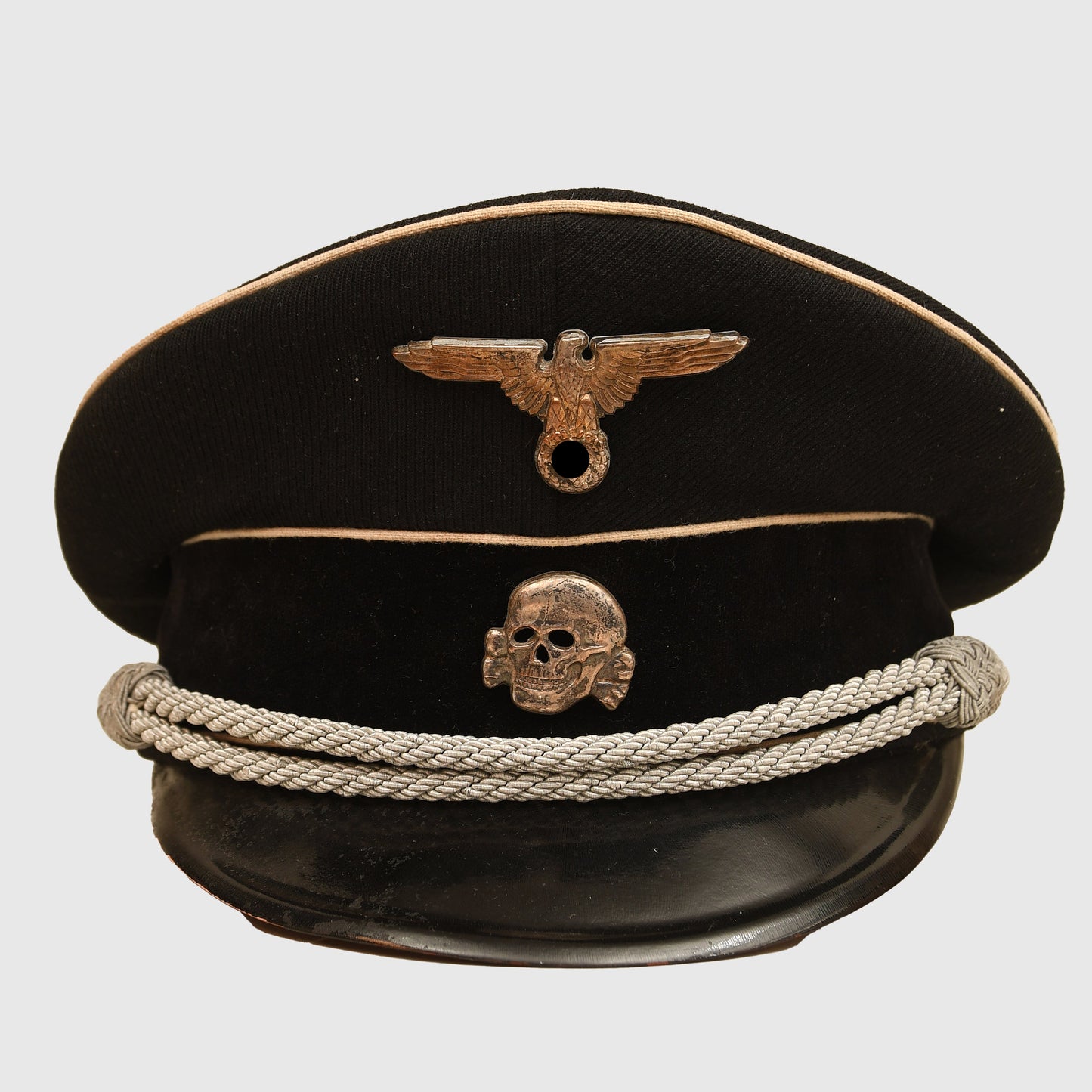 German WWII Allgemeine SS Officers Visor Cap with Provenance