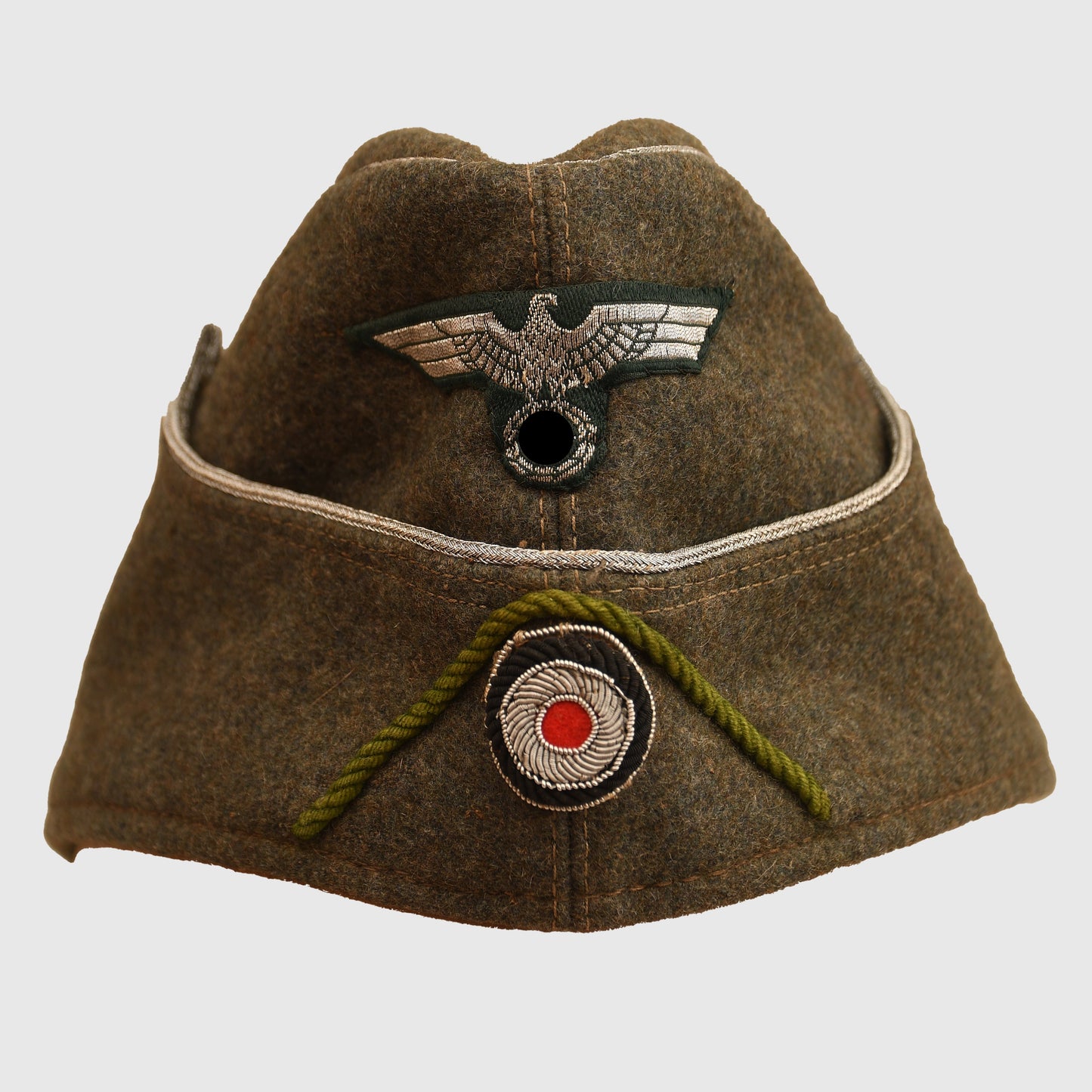 German WWII Army Panzer Grenadier Officer’s Overseas Cap