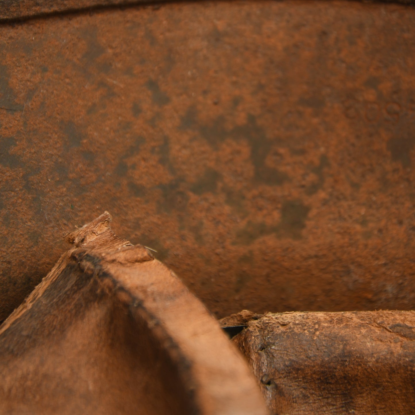 German WWII Barn Find Double Decal SS Helmet