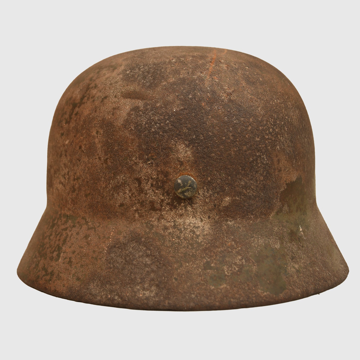 German WWII Barn Find Double Decal SS Helmet