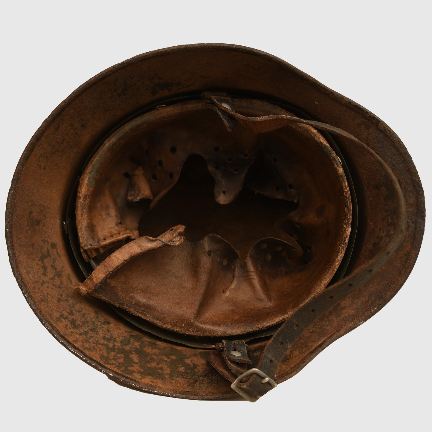 German WWII Barn Find Double Decal SS Helmet