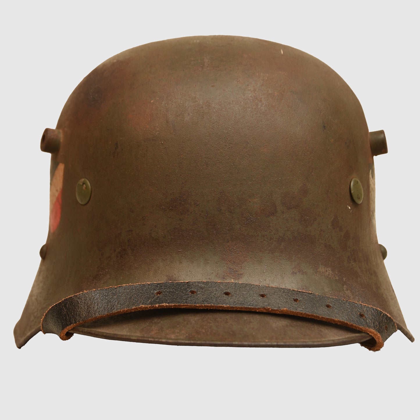 German WWII Ex-Austrian WWI M17 Army Double Decal Transitional Helmet