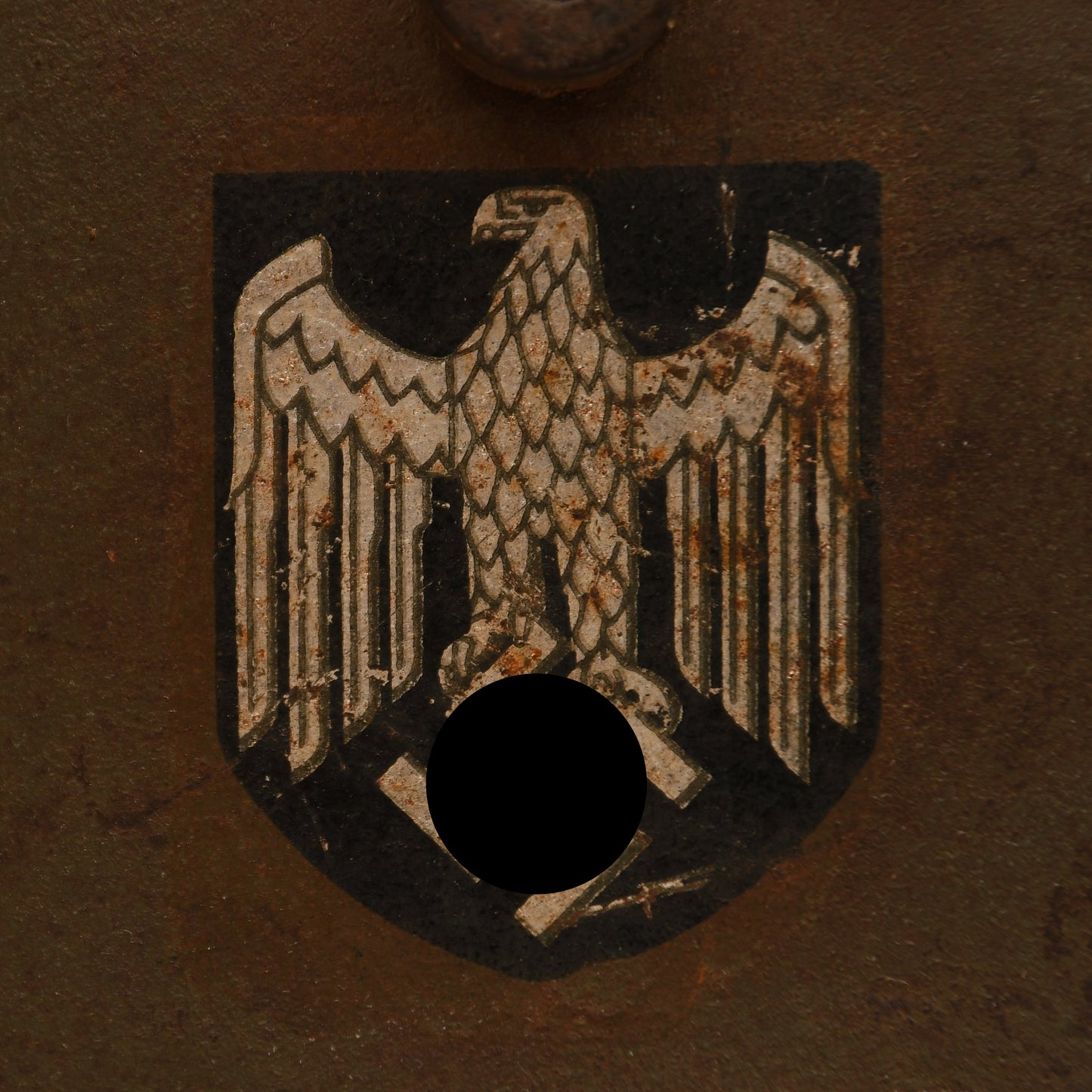 German WWII Ex-Austrian WWI M17 Army Double Decal Transitional Helmet