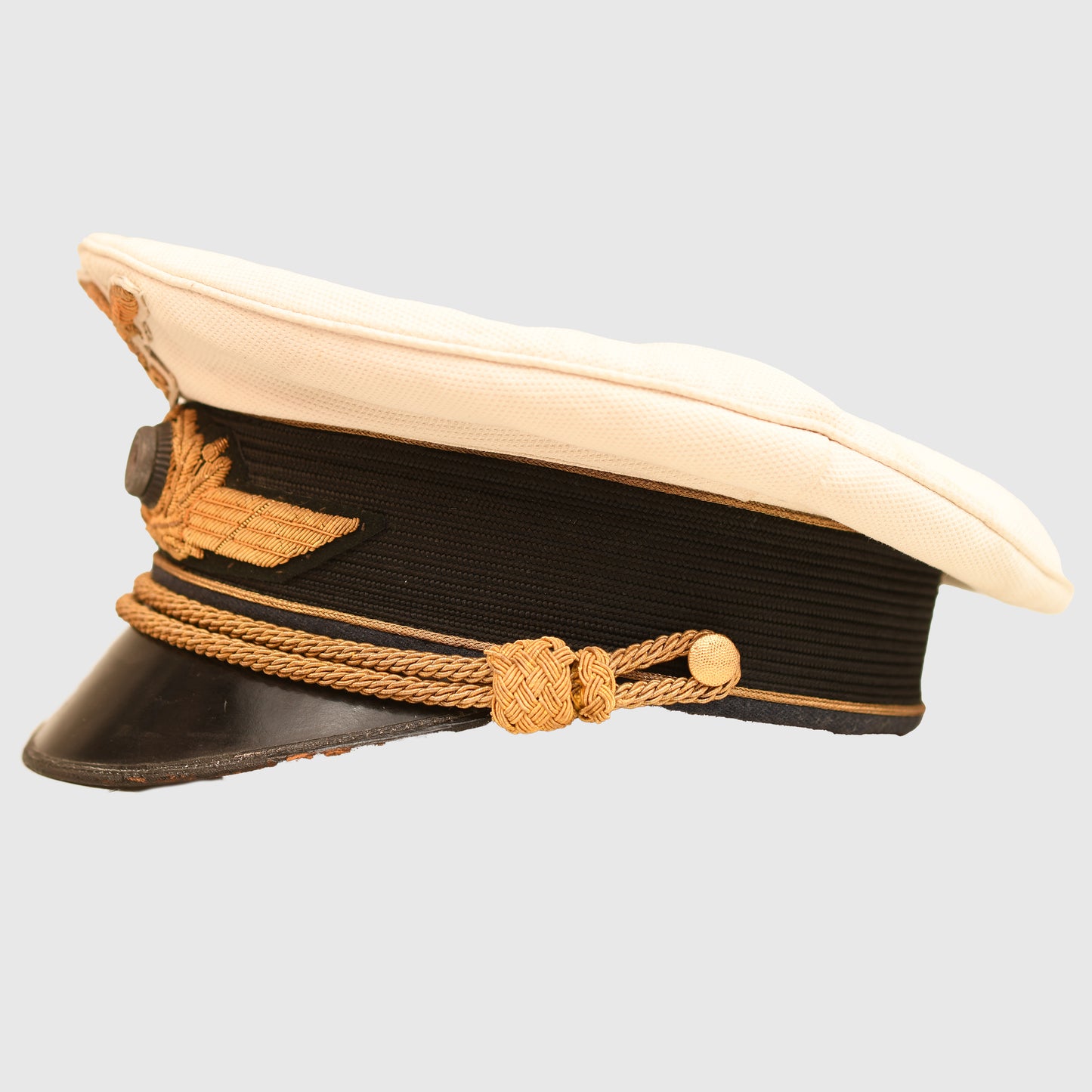 German WWII Luftwaffe General’s White Top Visor Cap – Double Erel Marked