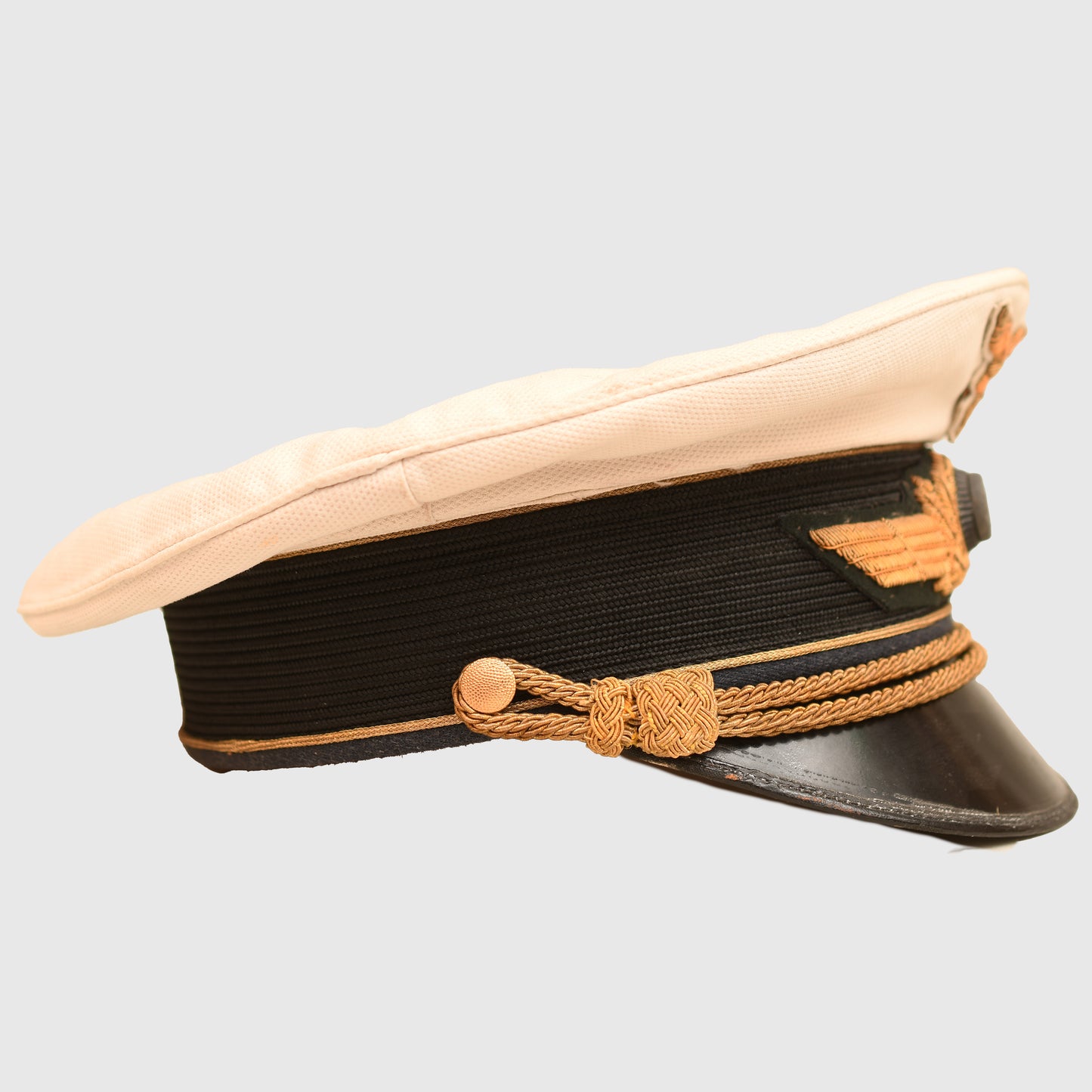 German WWII Luftwaffe General’s White Top Visor Cap – Double Erel Marked
