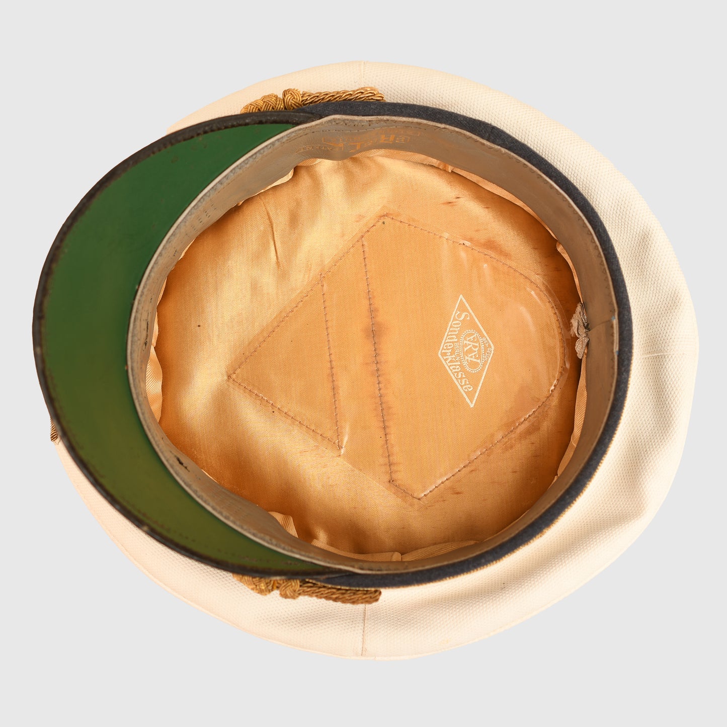 German WWII Luftwaffe General’s White Top Visor Cap – Double Erel Marked