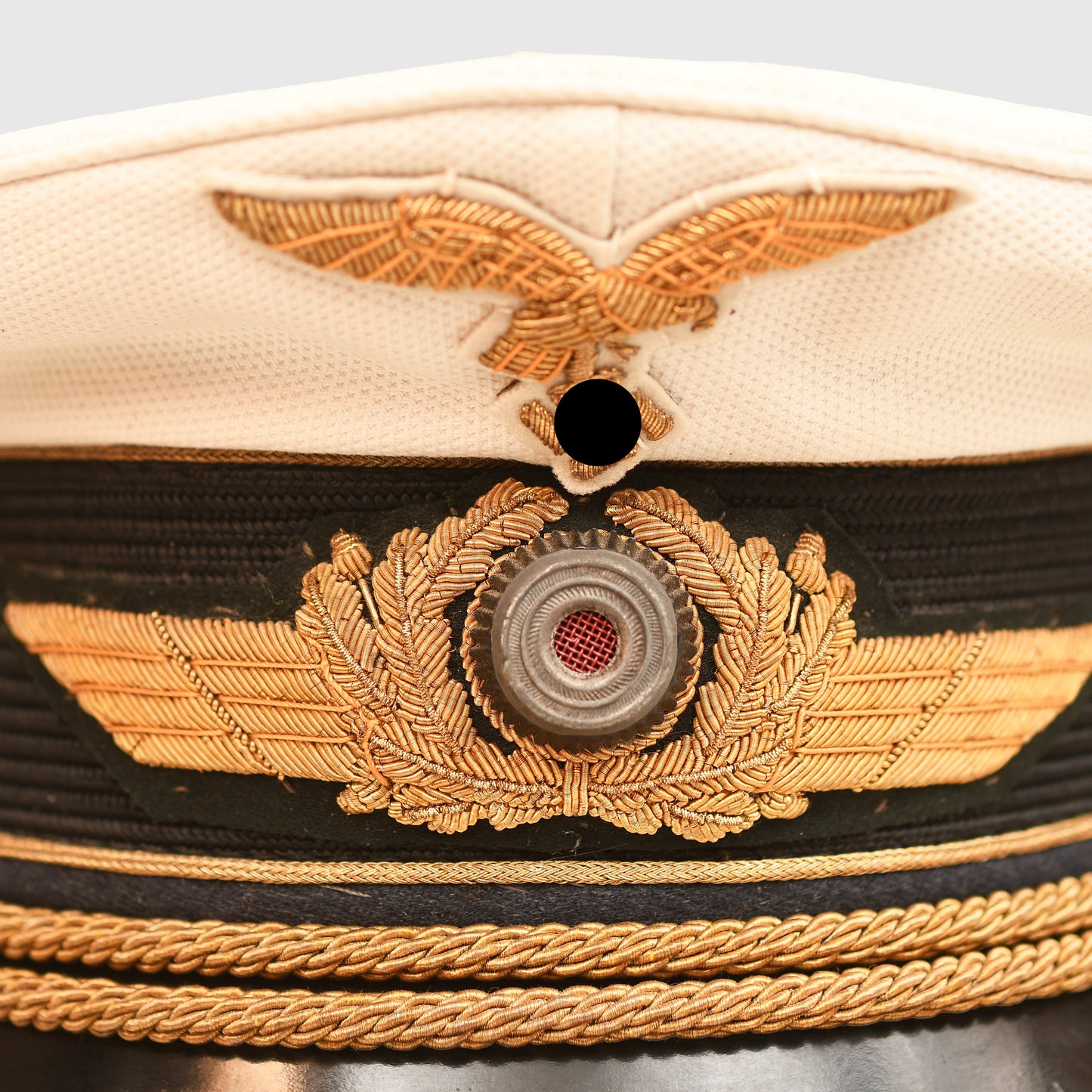 German WWII Luftwaffe General’s White Top Visor Cap – Double Erel Marked