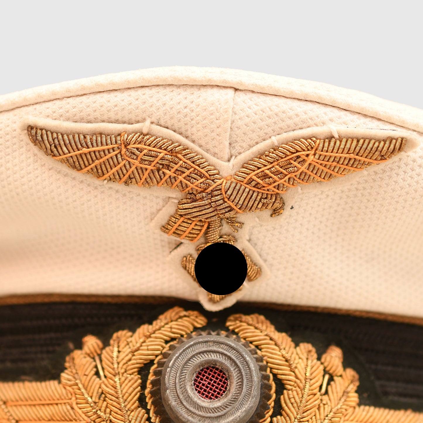 German WWII Luftwaffe General’s White Top Visor Cap – Double Erel Marked
