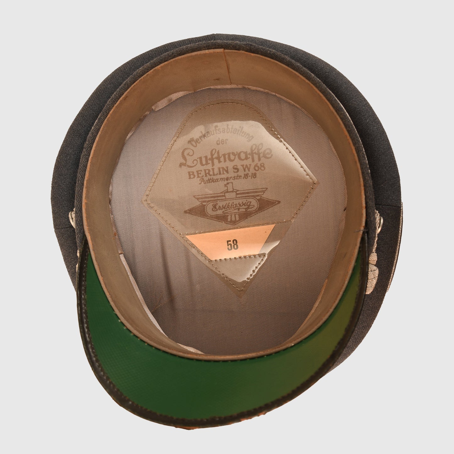 German WWII Luftwaffe Officer’s Visor Cap