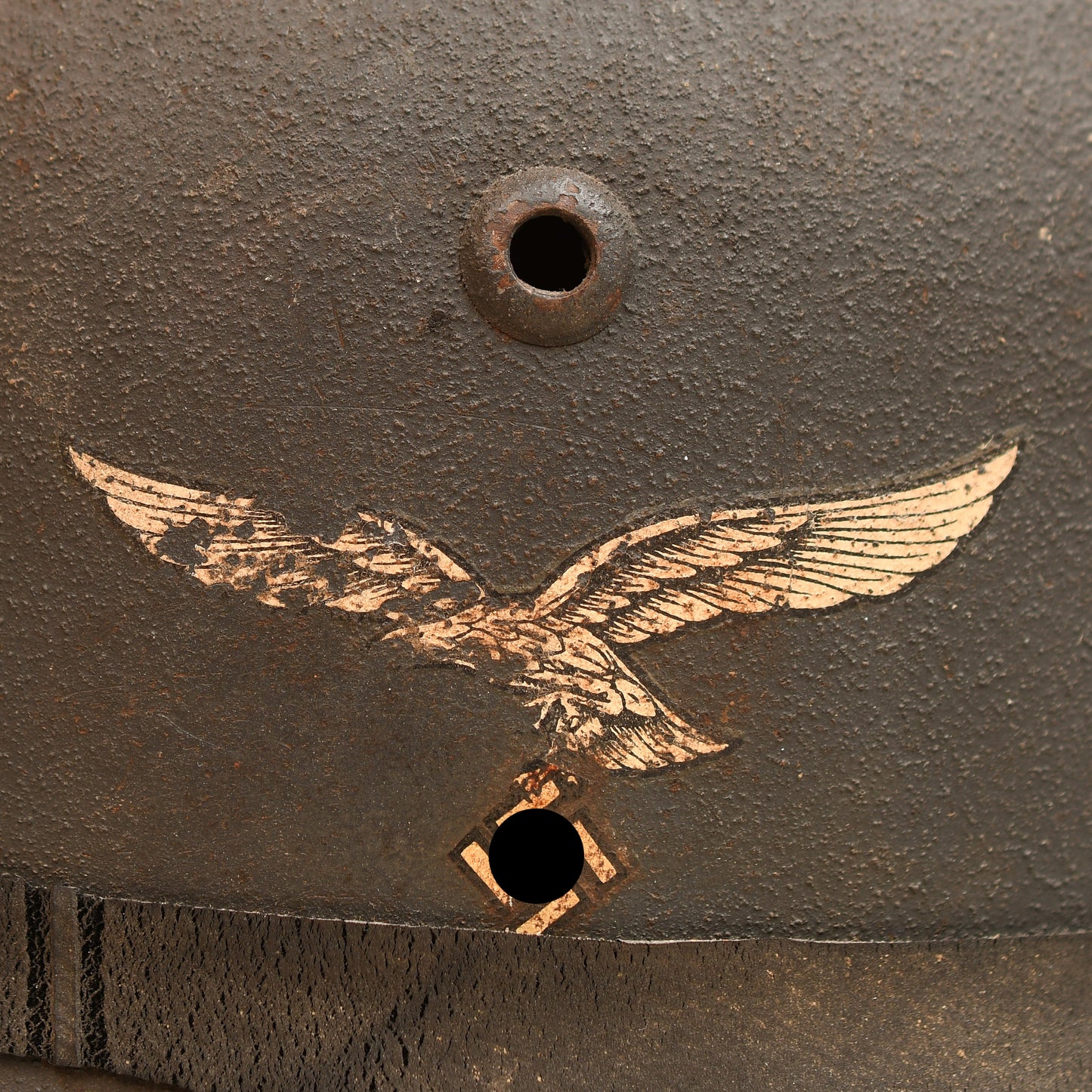 German WWII Luftwaffe Reworked M35 Single Decal Combat Helmet