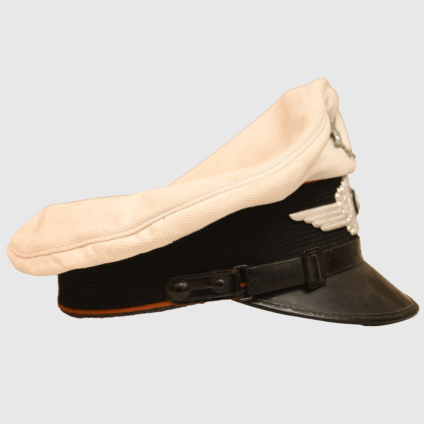 German WWII Luftwaffe Signals White Top Visor Cap
