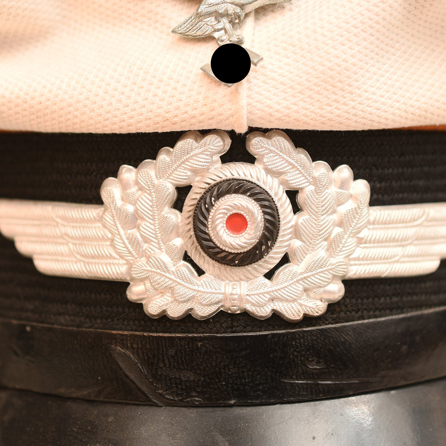 German WWII Luftwaffe Signals White Top Visor Cap