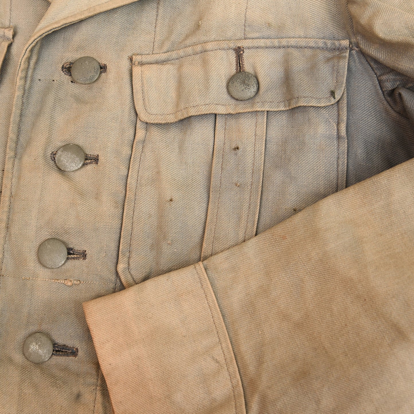 German WWII Luftwaffe Tropical Blue Tunic, Bleached