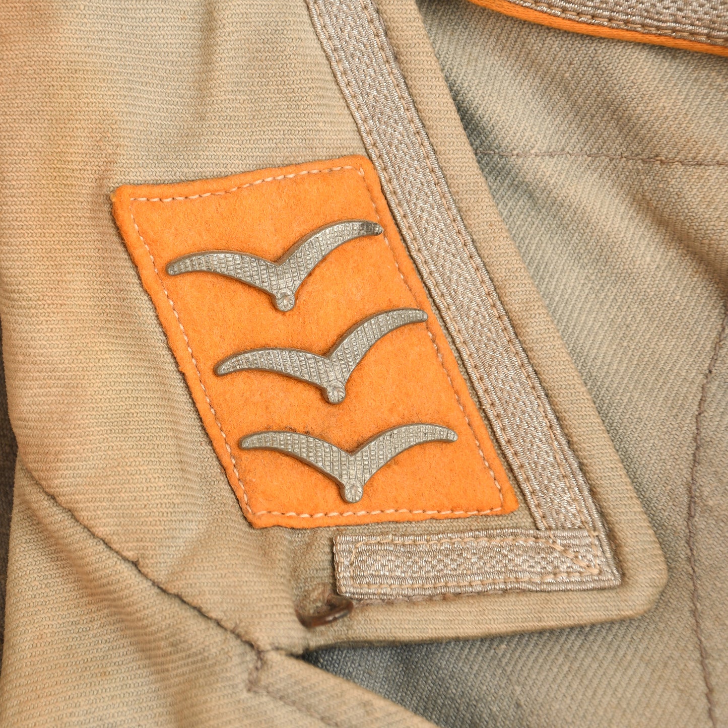 German WWII Luftwaffe Tropical Blue Tunic, Bleached