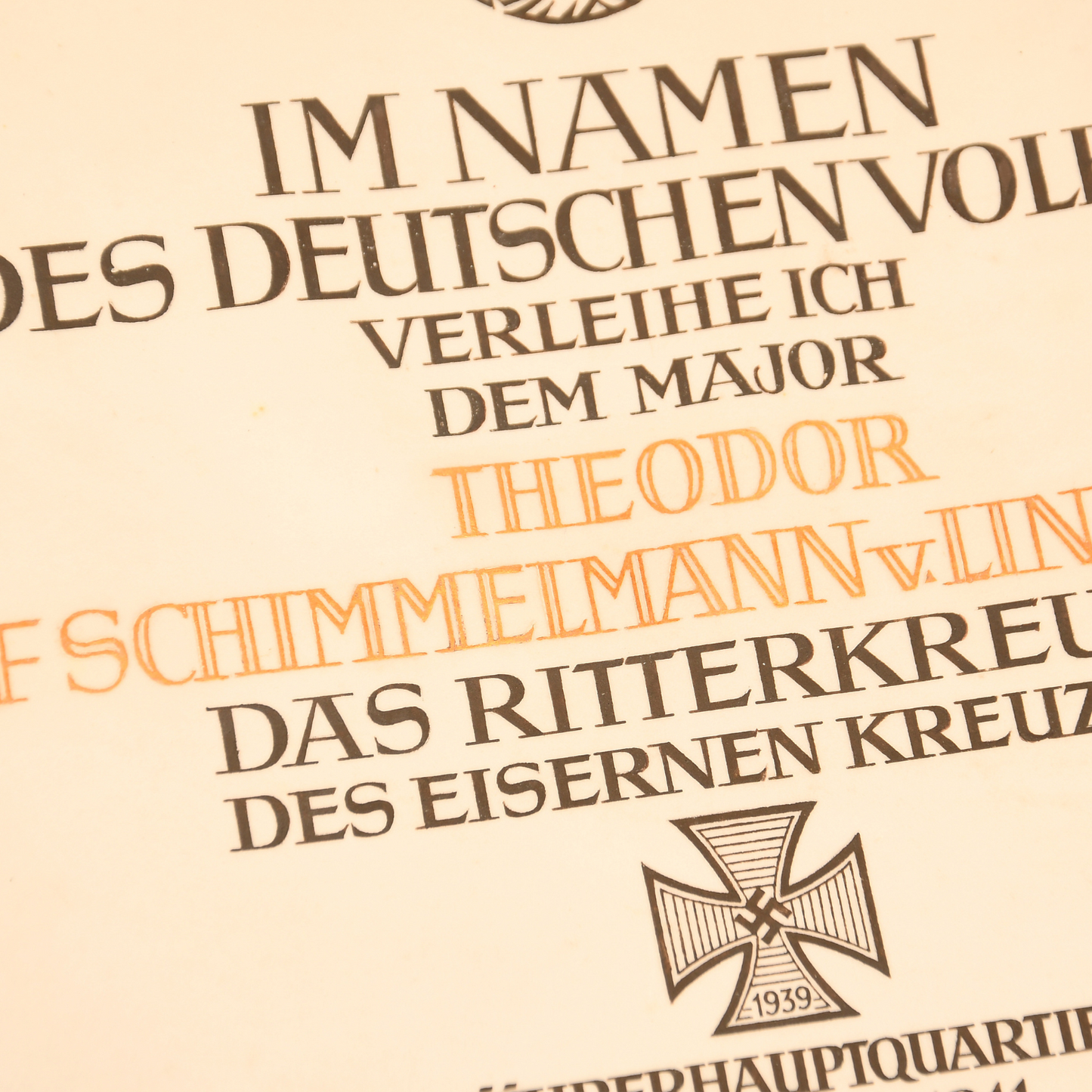 German WWII Panzer Major's Knights Cross Grouping