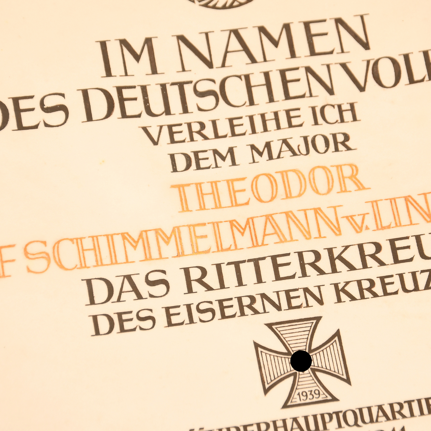 German WWII Panzer Major's Knights Cross Grouping