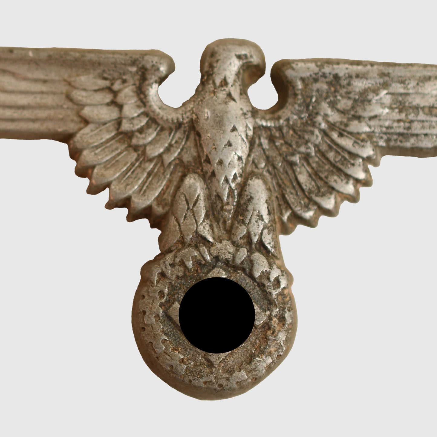 German WWII SS Cap Eagle – Silvered Zinc by Assmann